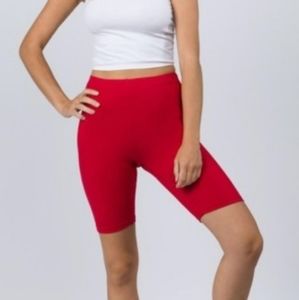 Crimson Red Bike Shorts